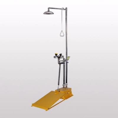 JC6610PK 復(fù)合式洗眼器 大踏板沖淋洗眼器 自動排空洗眼器錦程安全